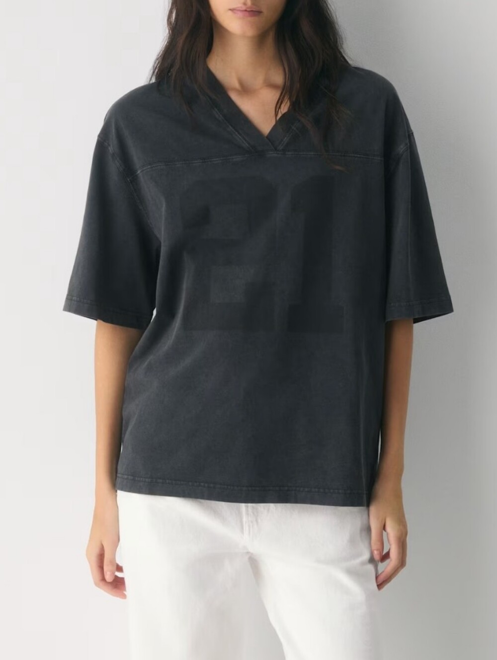 Aritzia TNA Soft Feels T-Shirt Washed Black S